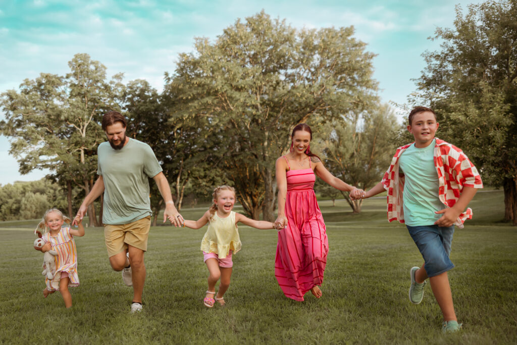 If you search Family Photos Near Me in Kansas City you'll find photographers that love movement and making their families run and play together during their family sessions.